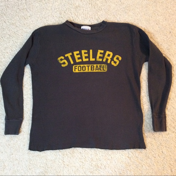 Reebok Other - Mens PGH Steelers thermal distress logo shirt sz L